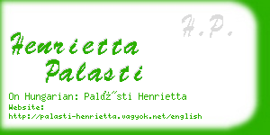 henrietta palasti business card